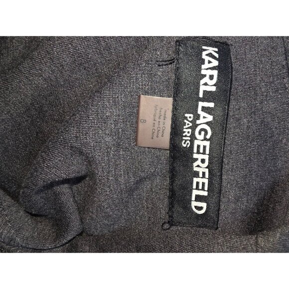 Karl Lagerfeld Paris Studded Gray Dress Size 8 - Picture 5 of 7